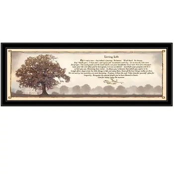 Living Life 12 Black Framed Print Wall Art