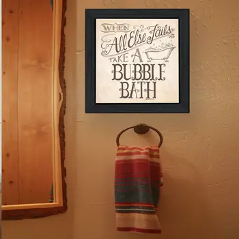 When All Else Fails 4 Black Framed Print Bathroom Wall Art