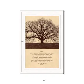 Life Is 5 White Framed Print Wall Art
