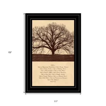 Life Is 7 Black Framed Print Wall Art