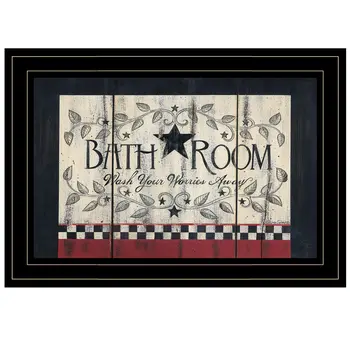 Bathroom 3 Black Framed Print Bathroom Wall Art