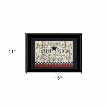Bathroom 3 Black Framed Print Bathroom Wall Art