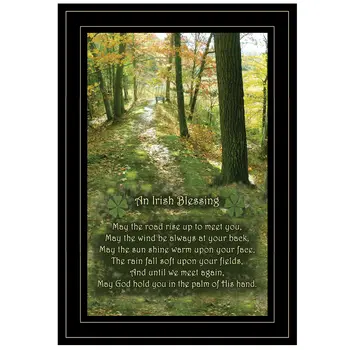 Irish Blessing 2 Black Framed Print Wall Art