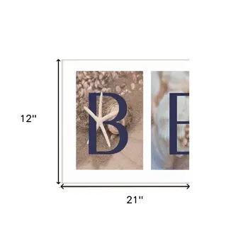Beach 1 White Framed Print Wall Art