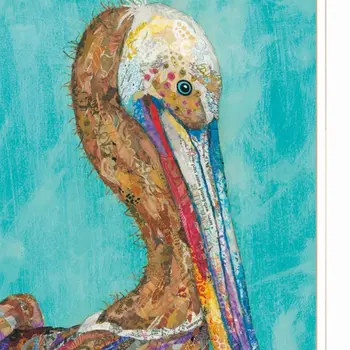Set Of Two Pelicans 1 White Framed Print Wall Art
