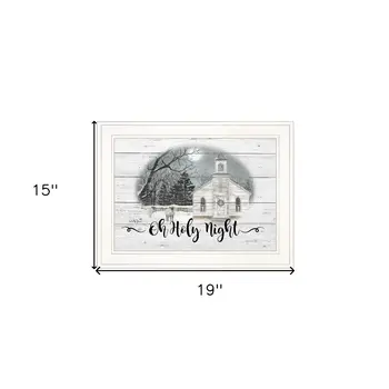 OH HOLY Night 2 White Framed Print Wall Art