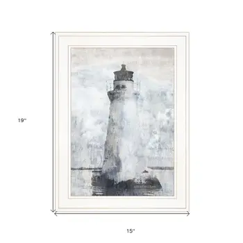 Lighthouse 1 White Framed Print Wall Art