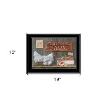 Fresh from the Farm 3 Black Framed Print Wall Art