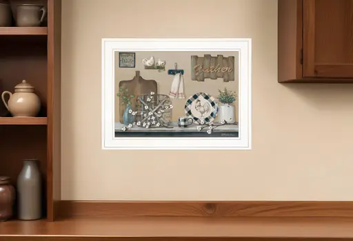 Farmhouse Kitchen White Framed Print Kitchen Wall Art