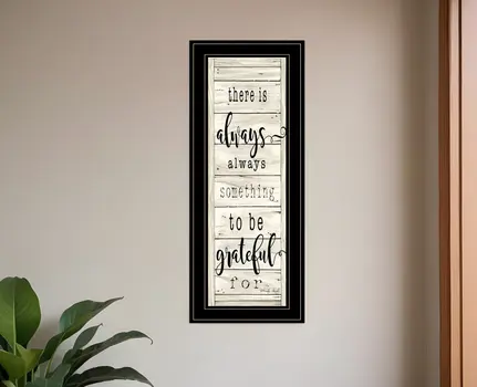 Be Grateful Collection 2 Black Framed Print Wall Art