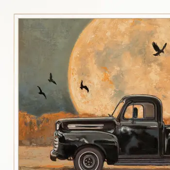 Harvest Moon 3 White Framed Print Kitchen Wall Art