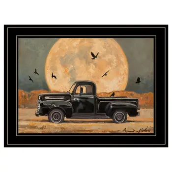 Harvest Moon 4 Black Framed Print Kitchen Wall Art