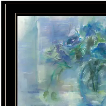 Susies Blue 3 Black Framed Print Wall Art