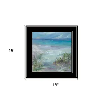 Blue Horizons 3 Black Framed Print Wall Art