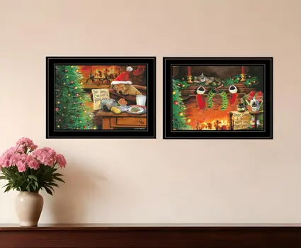 Set Of Two Ive Been A Good Boy 2 Black Framed Print Wall Art