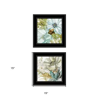 Set Of Two Sea Glass 2 Black Framed Print Wall Art