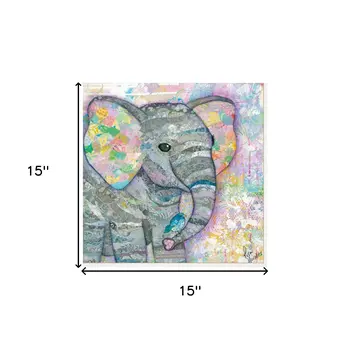 Set Of Three Elephant I and II 2 White Framed Print Wall Art