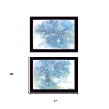 Set Of Two Morning Glory 3 Black Framed Print Wall Art