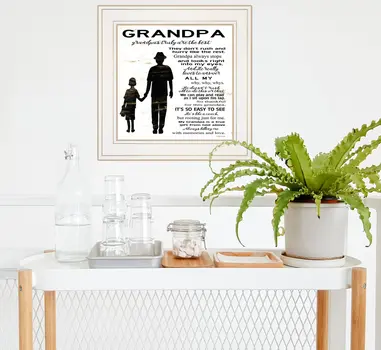 My Grandpa is the Best 2 White Framed Print Wall Art