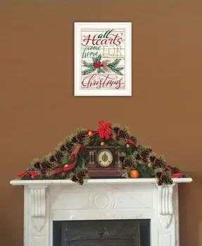 Home For Christmas 1 White Framed Print Wall Art