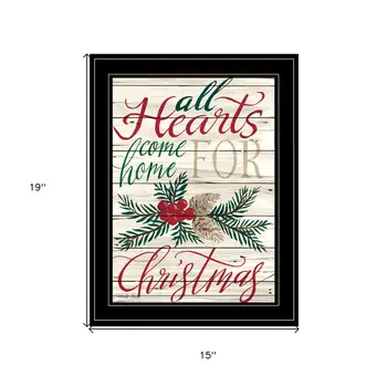 Home For Christmas 2 Black Framed Print Wall Art