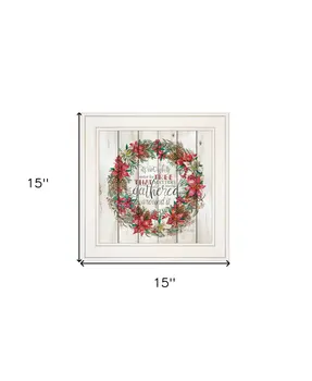 Gathered Around the Tree 1 White Framed Print Wall Art