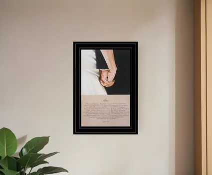 I DO 3 Black Framed Print Wall Art