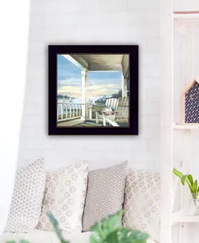 Waiting on Sunset 2 Black Framed Print Wall Art