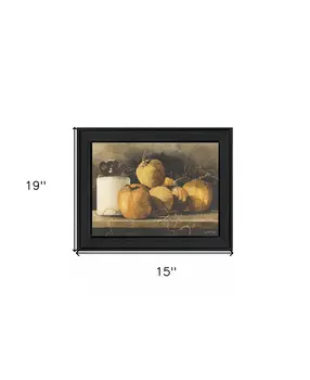 Jugs and Pumpkins 1 Black Framed Print Wall Art