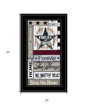 Families are Forever 4 Black Framed Print Wall Art