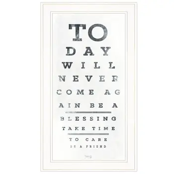 Eye Chart I 2 White Framed Print Wall Art