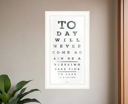 Eye Chart I 2 White Framed Print Wall Art