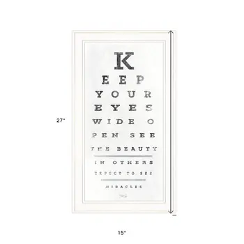 Eye Chart II 2 White Framed Print Wall Art