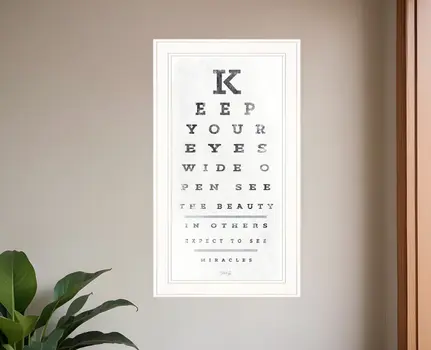 Eye Chart II 2 White Framed Print Wall Art