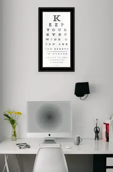 Eye Chart II 3 Black Framed Print Wall Art