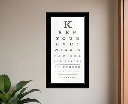 Eye Chart II 3 Black Framed Print Wall Art