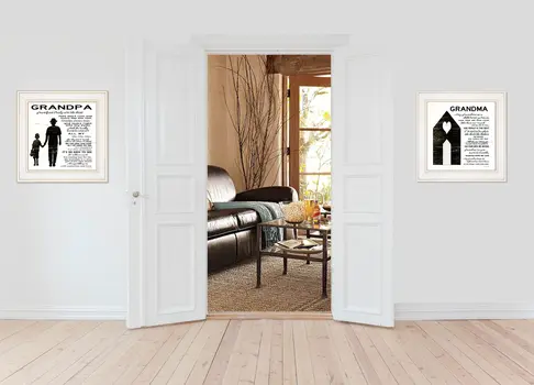 Set Of Two My Grandparents are the Best 2 White Framed Print Wall Art