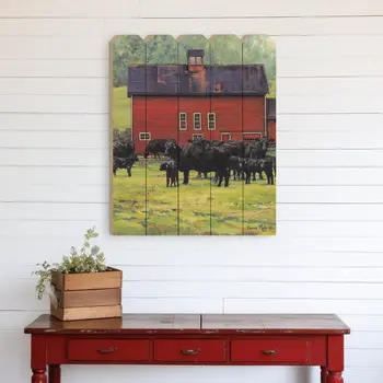 By the Red Barn Unframed Print Wall Art