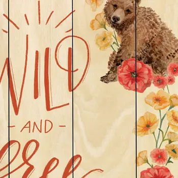 Wild and Free Wreath Unframed Print Wall Art