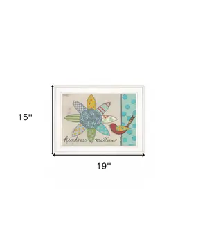 Kindness Matters 1 White Framed Print Wall Art