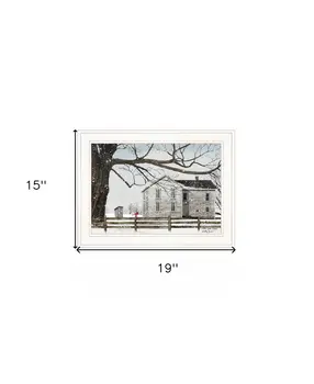 A Little Snow House 2 White Framed Print Wall Art
