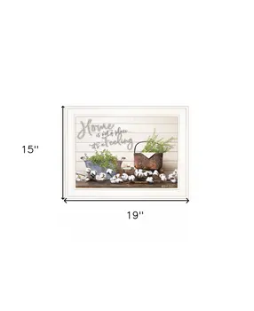 Home is not a Place 2 White Framed Print Wall Art