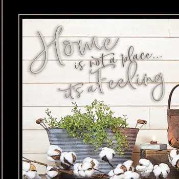 Home is not a Place 3 Black Framed Print Wall Art