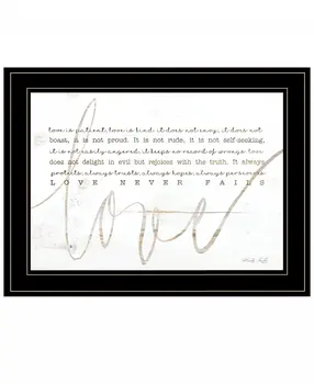 Love Never Fails 3 Black Framed Print Wall Art