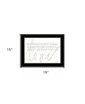Love Never Fails 3 Black Framed Print Wall Art