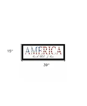 America Land that I Love 2 Black Framed Print Wall Art