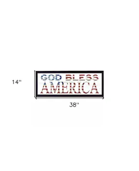 God Bless America 7 Black Framed Print Wall Art