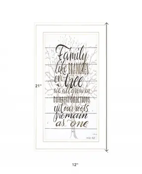 Family 4 White Framed Print Wall Art