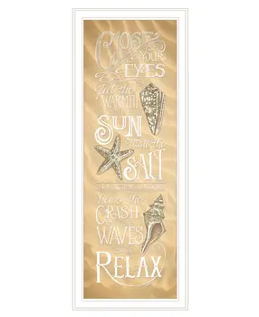 Close Your Eyes 2 White Framed Print Wall Art