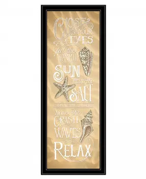Close Your Eyes 3 Black Framed Print Wall Art